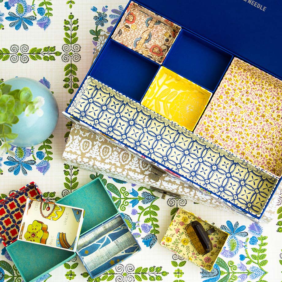 内箱が取り替えられるジュエリーボックス。小箱の単品販売もご用意します