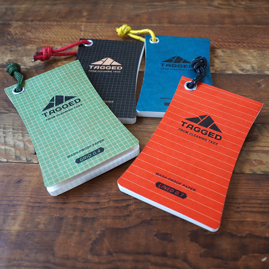 「TAGGED OUTDOOR」耐洗紙の新アウトドアメモを先行販売